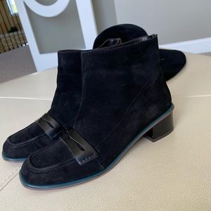 Carlo Pazolini Black Suede Ankle Boot Size 38/7.5